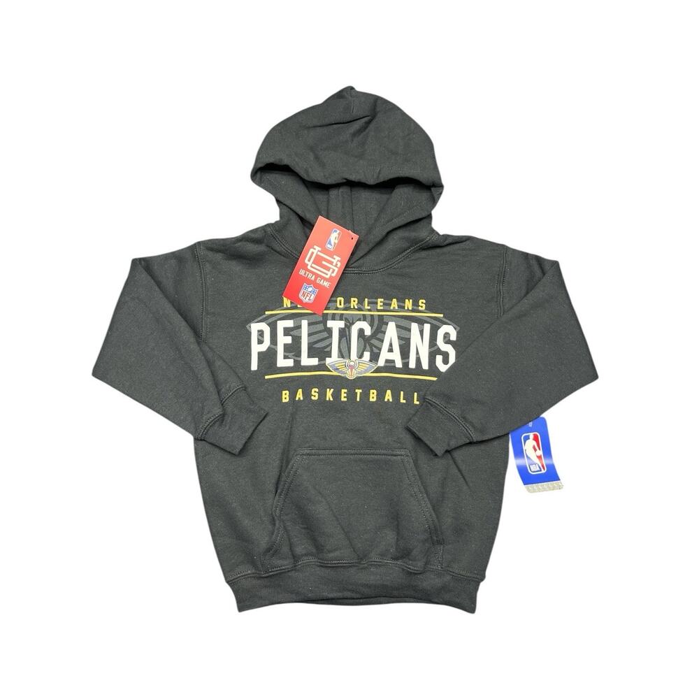 New Orleans Pelicans Ultra Game Hoodie Youth 8 NBA Official Licensed Gray